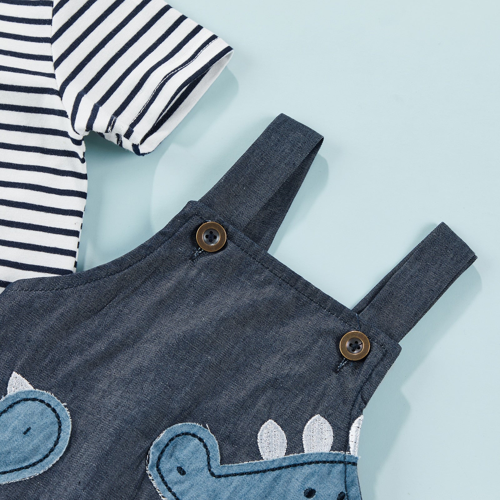 Jardineira Infantil Masculina Dino Aventureiro